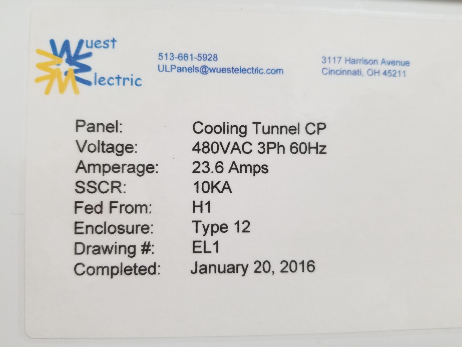 2016 Cooling Tunnel 6x20 - Image 12 of 21