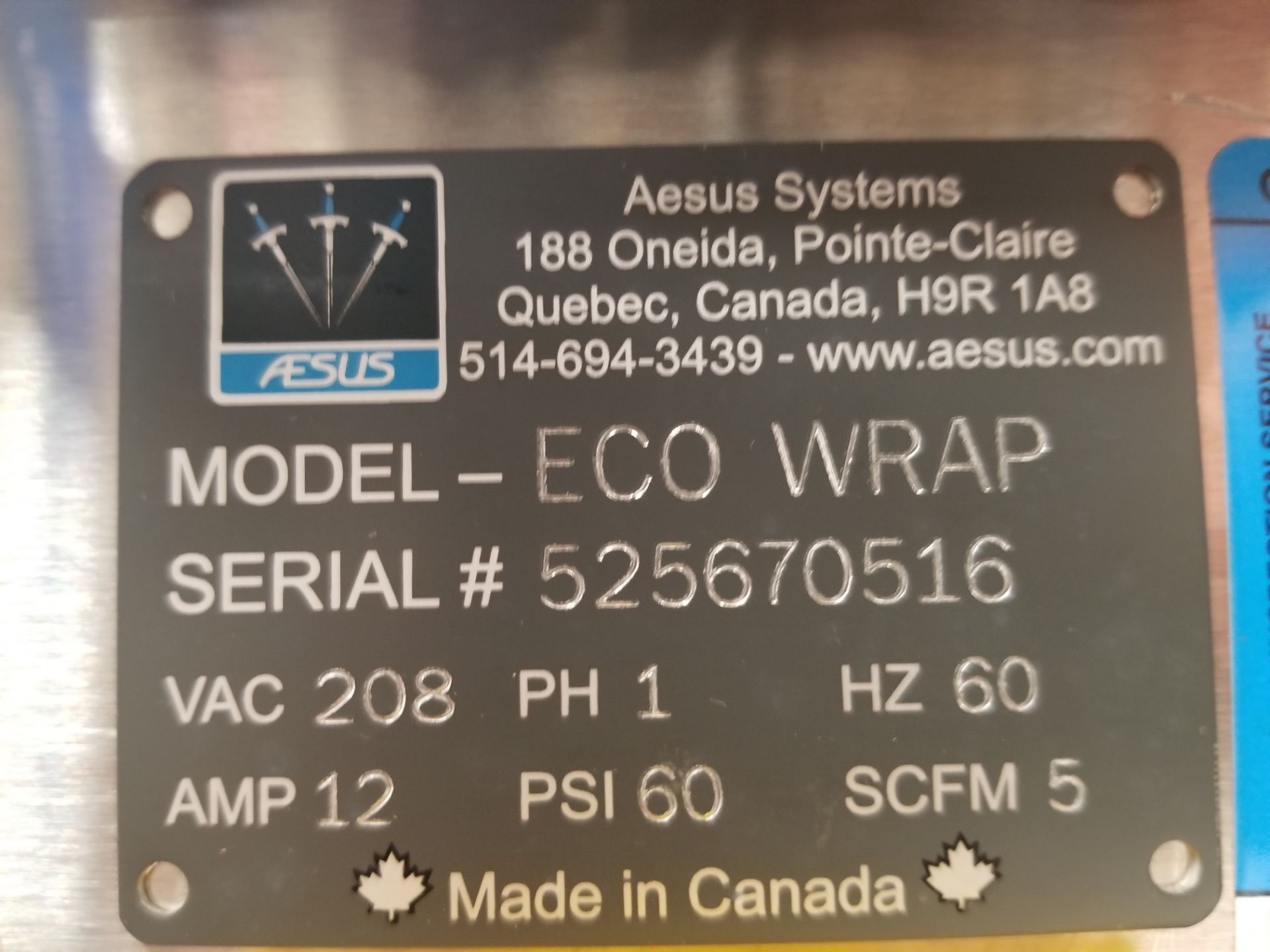 2016 Aesus Systems Eco Wrap Labeler - Image 8 of 9