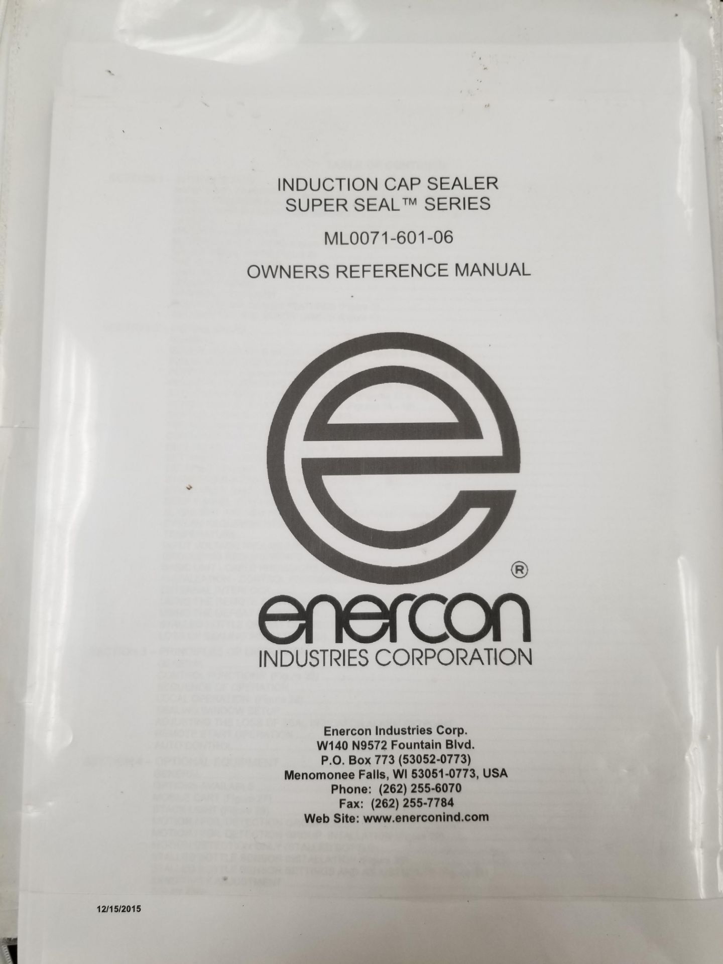 2016 Enercon Super Seal 75 Induction Sealer - Image 5 of 6