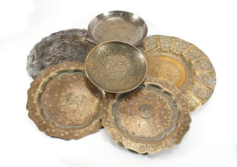 A quantity of Middle Eastern and other brassware