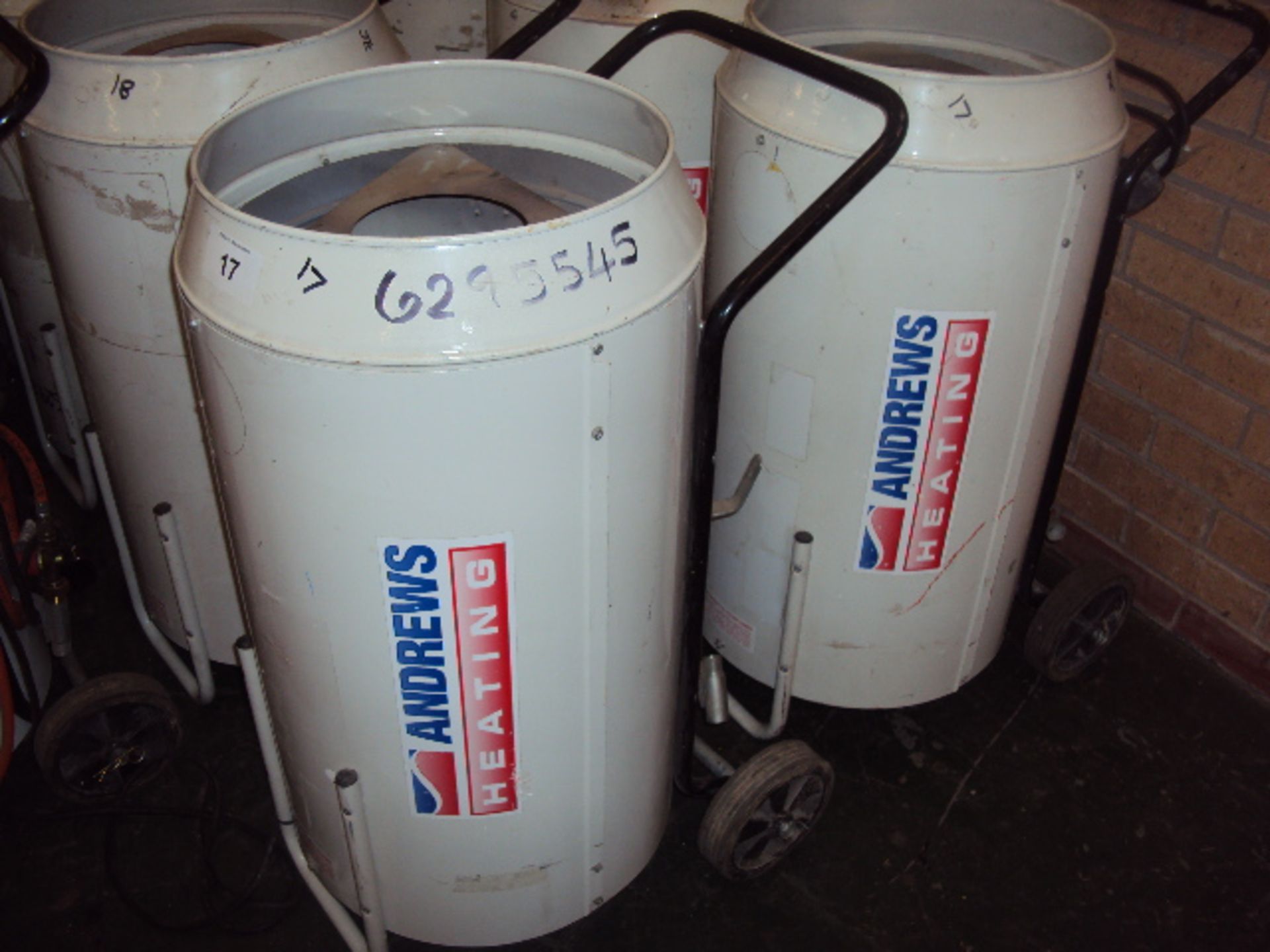 2 x ANDREWS G80DV 110v propane-fired space heaters