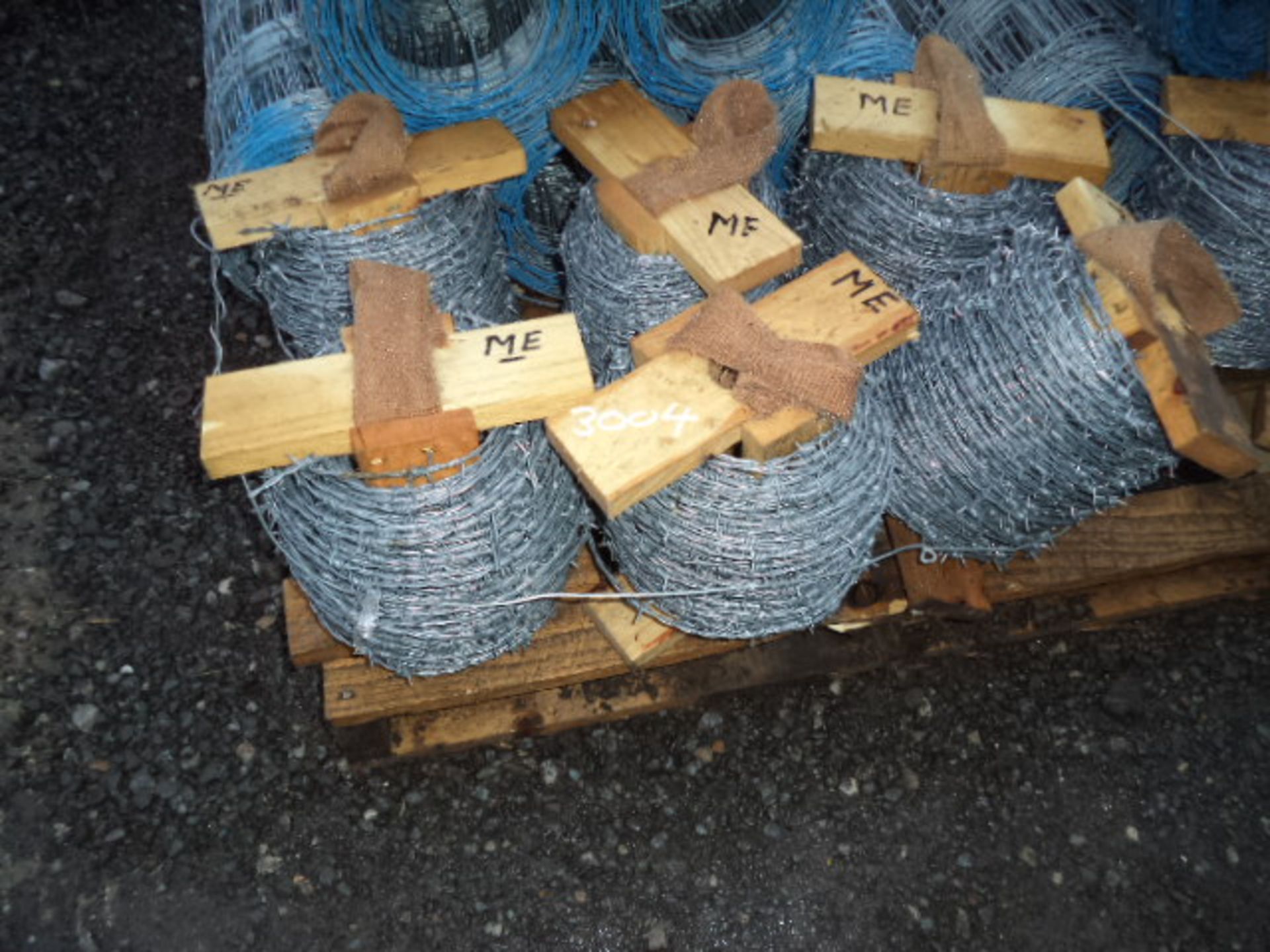 6 x reels of barbed wire