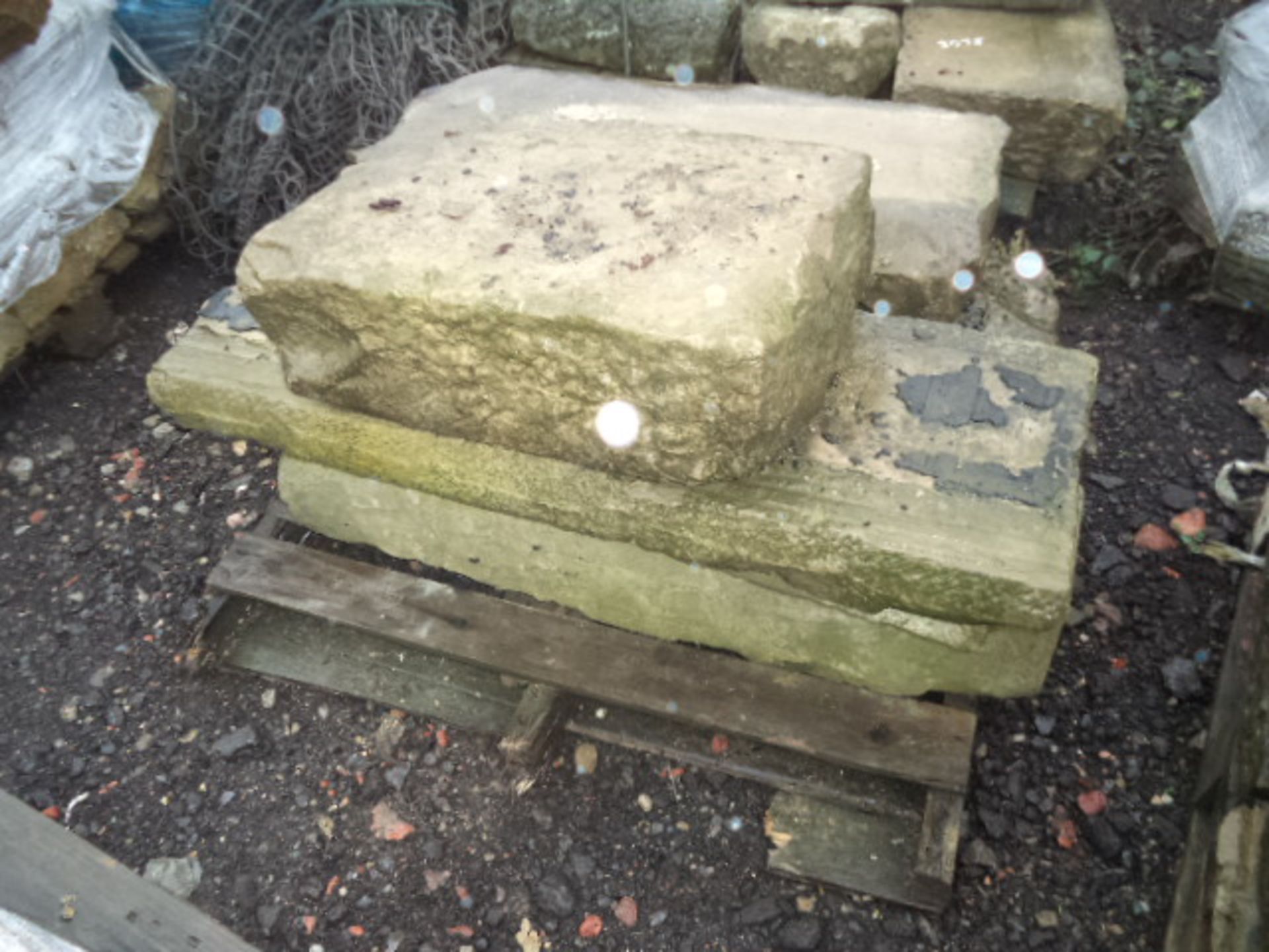 Pallet of large stone steps