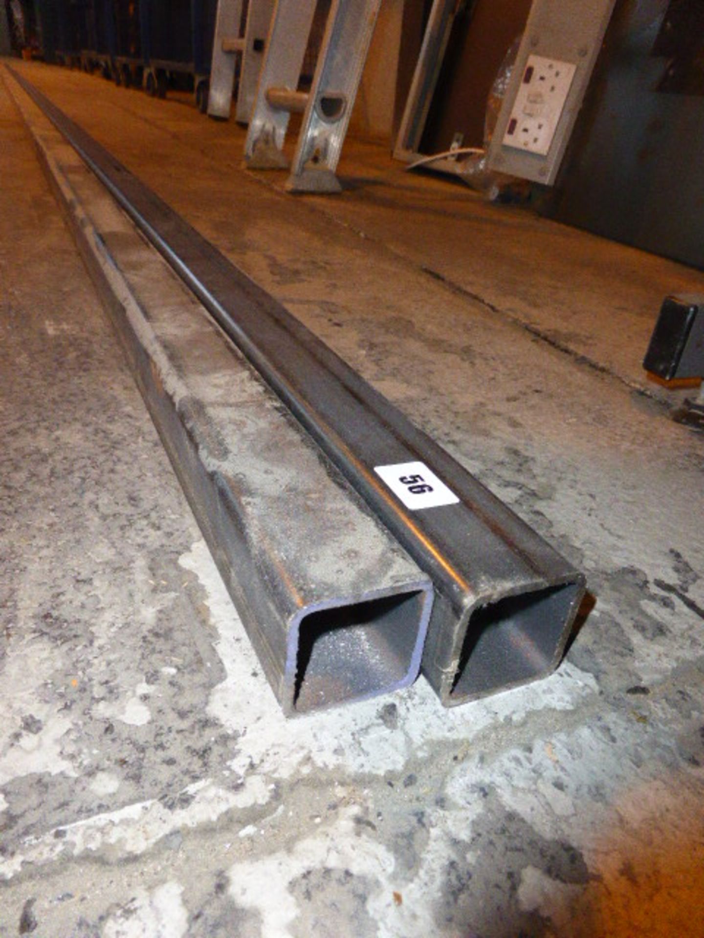 2 lengths of 2'' box section steel approx 7.5m long