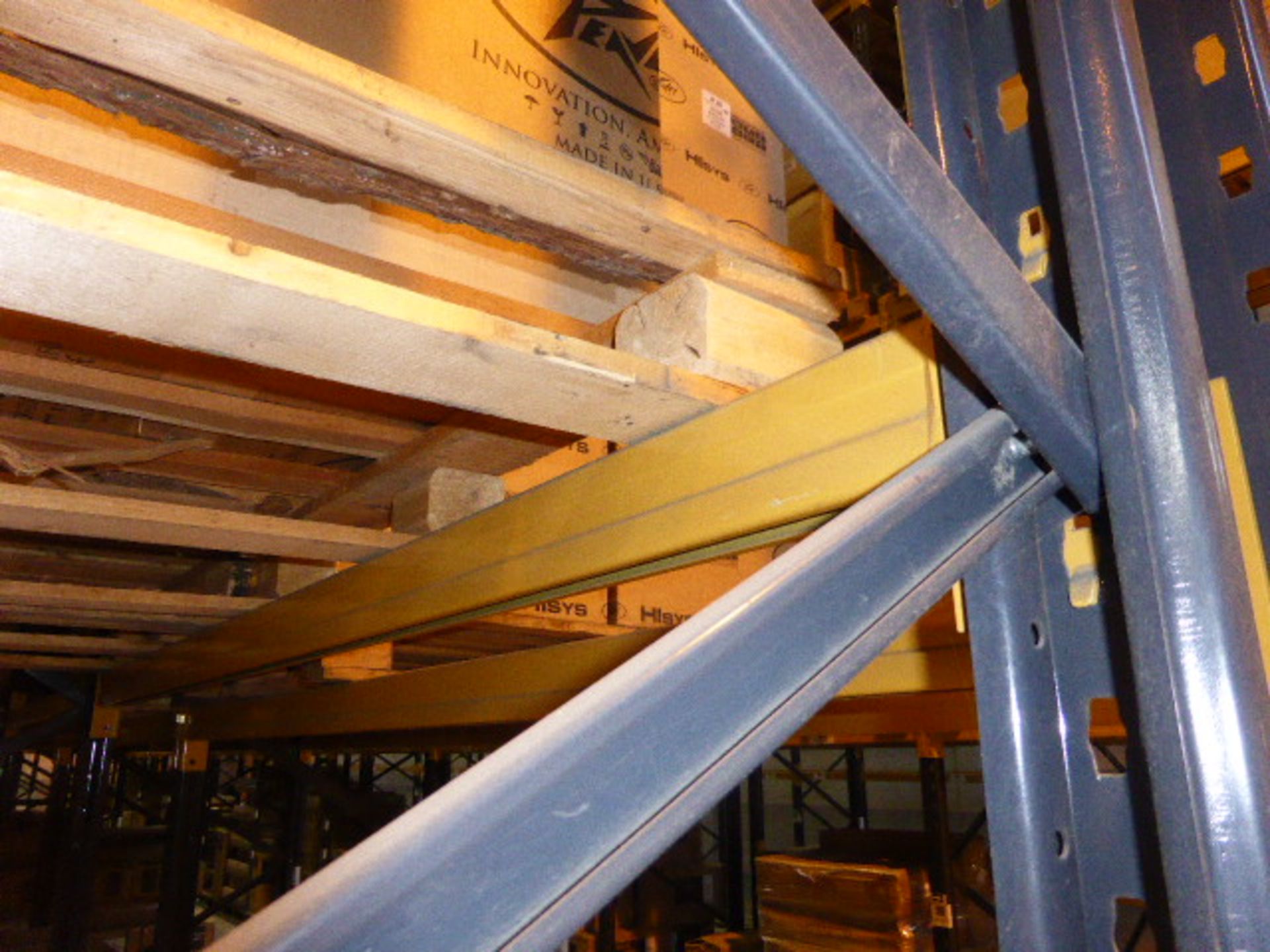 Link 51 model H pallet racking in the first warehouse in brown and yellow finish assembled in 20 - Image 6 of 9