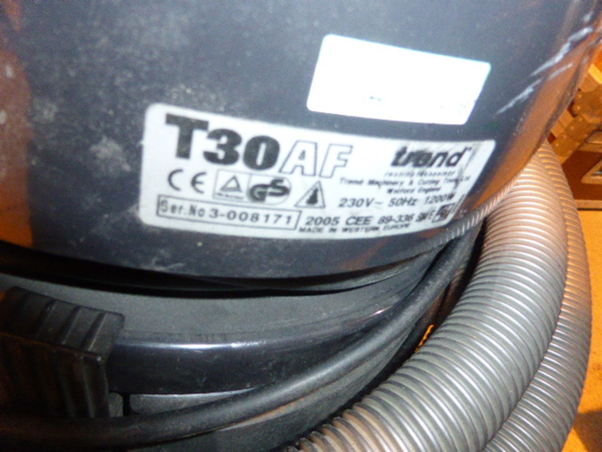 Trend TF30AF single phase electric industrial vacuum cleaner - Image 4 of 4