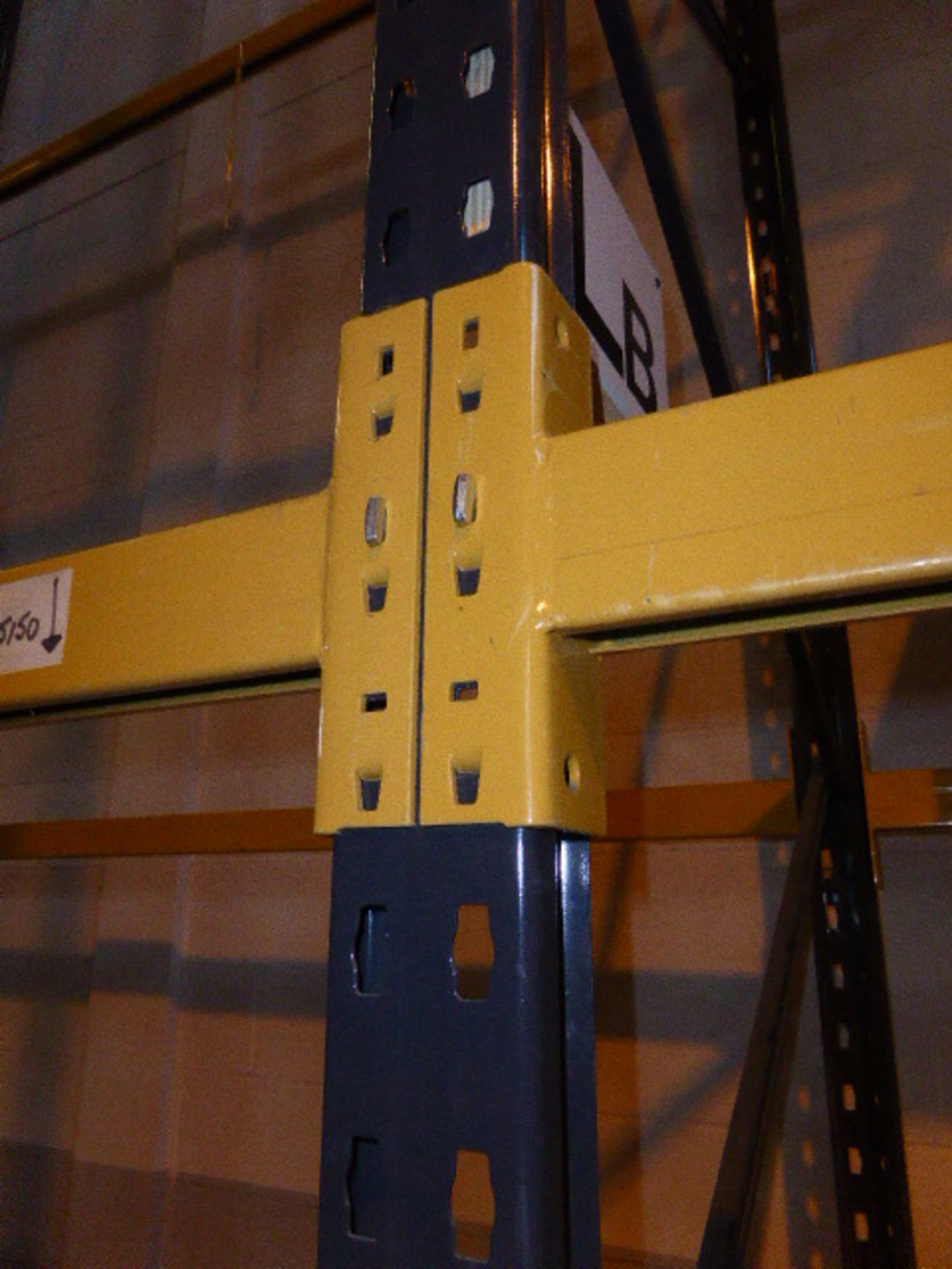 Link 51 model H pallet racking in the first warehouse in brown and yellow finish assembled in 20 - Image 3 of 9