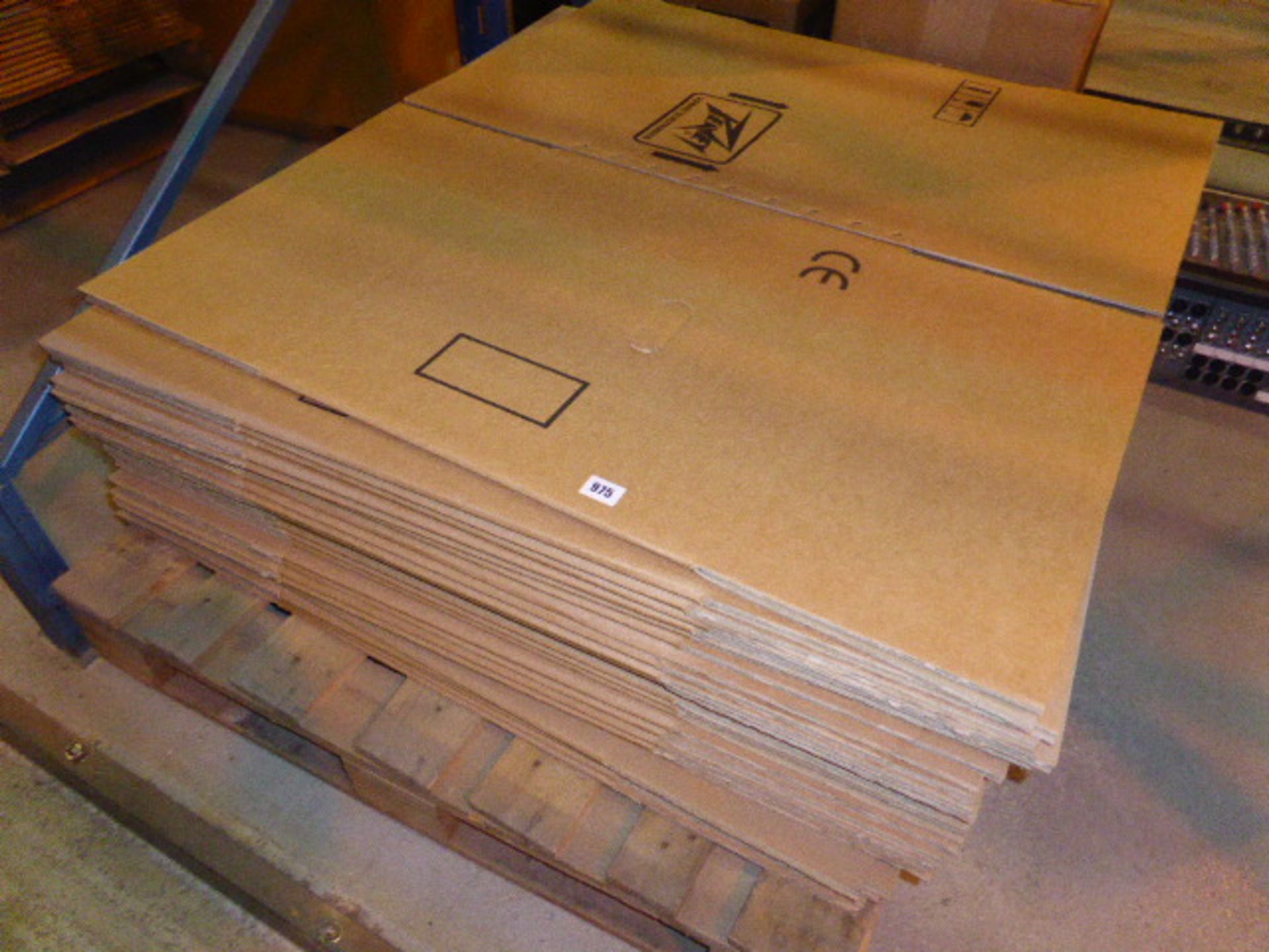 Small pallet of large cardboard boxes