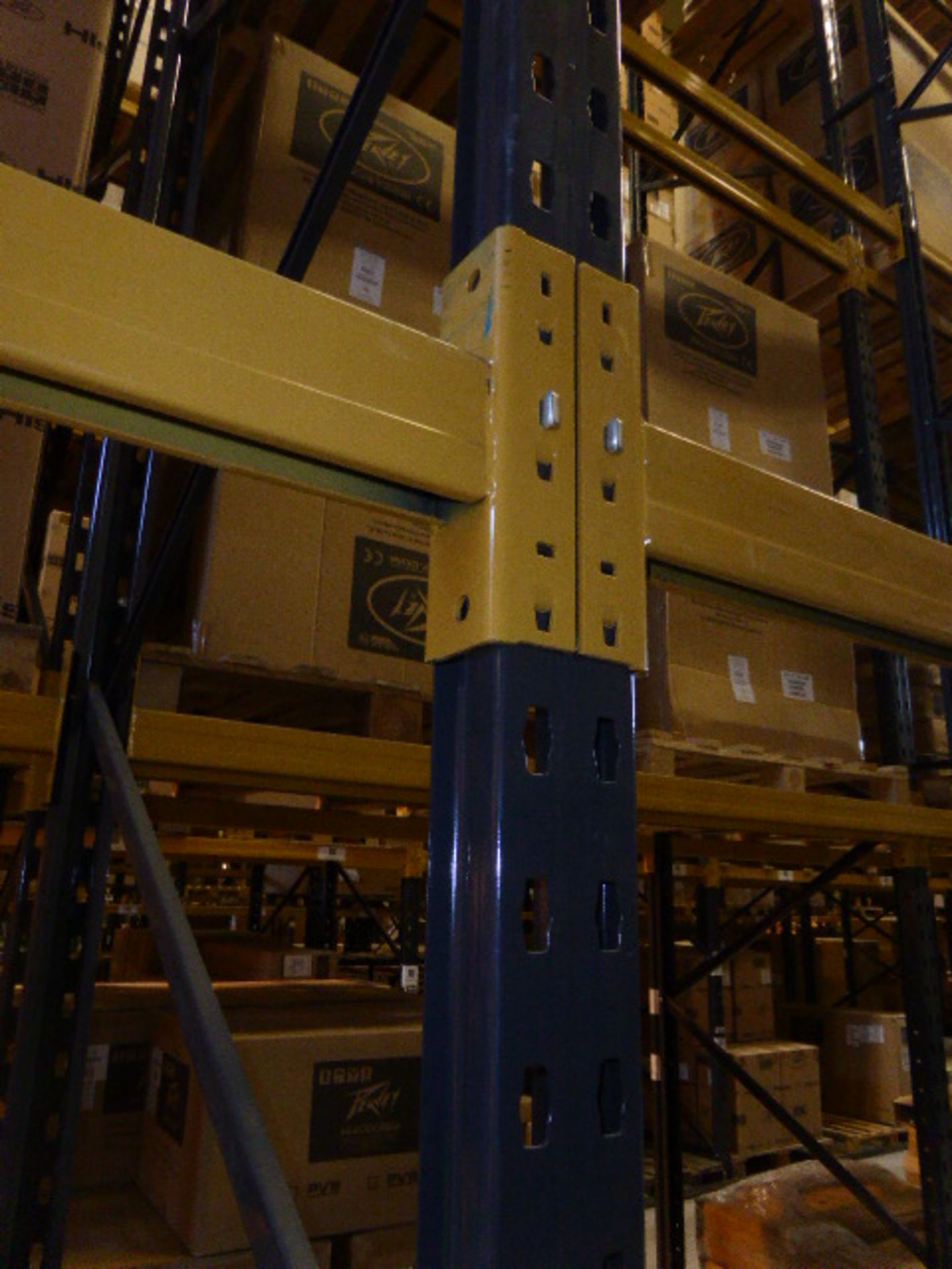 Link 51 model H pallet racking in the first warehouse in brown and yellow finish assembled in 20 - Image 4 of 9