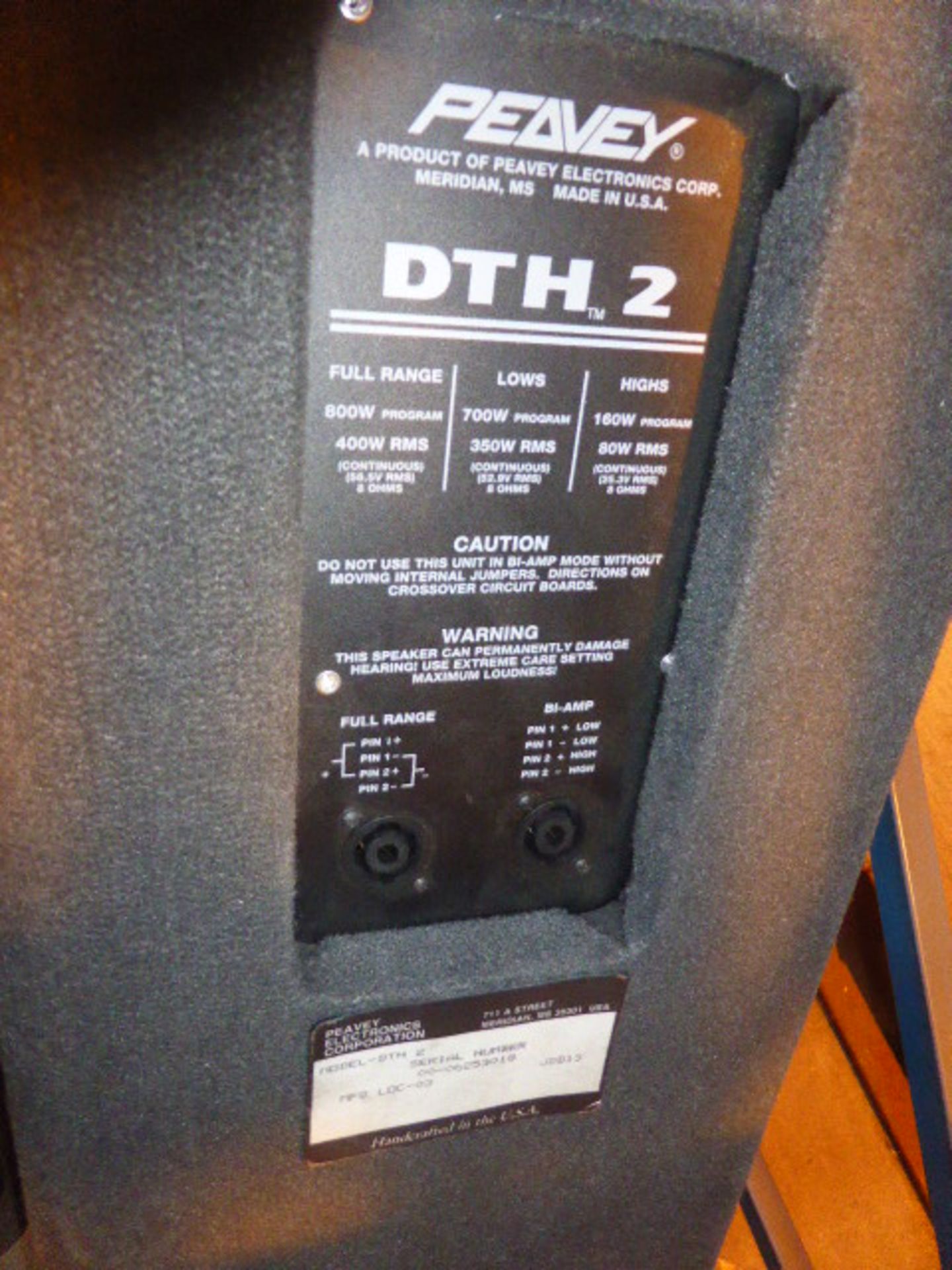 Peavey DTH2 PA enclosure - Image 2 of 2