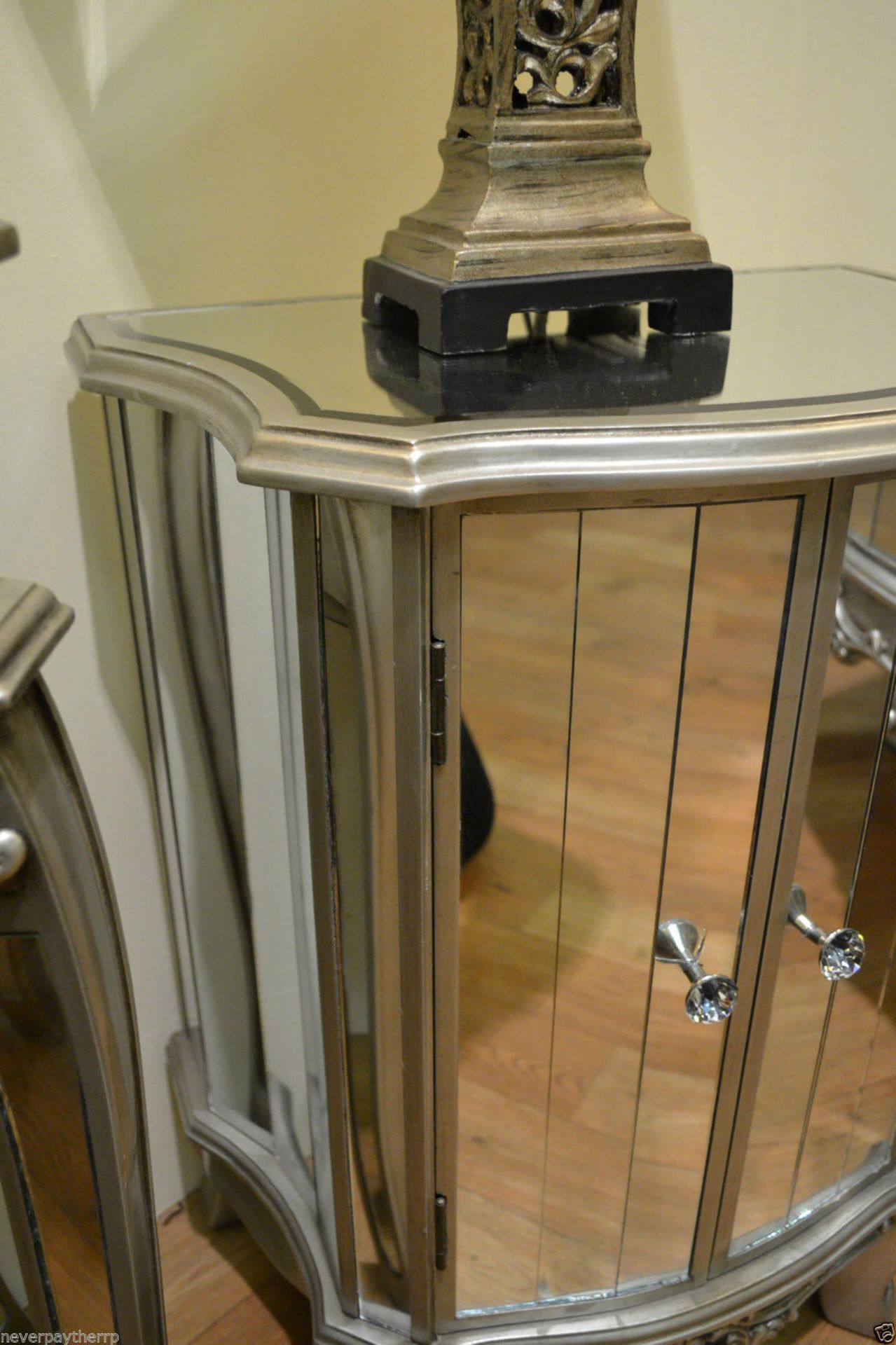 Argente Mirrored 2 Door Cabinet, Venetian Art Deco Style £282 13014 New & boxed perfect stock - Image 2 of 5