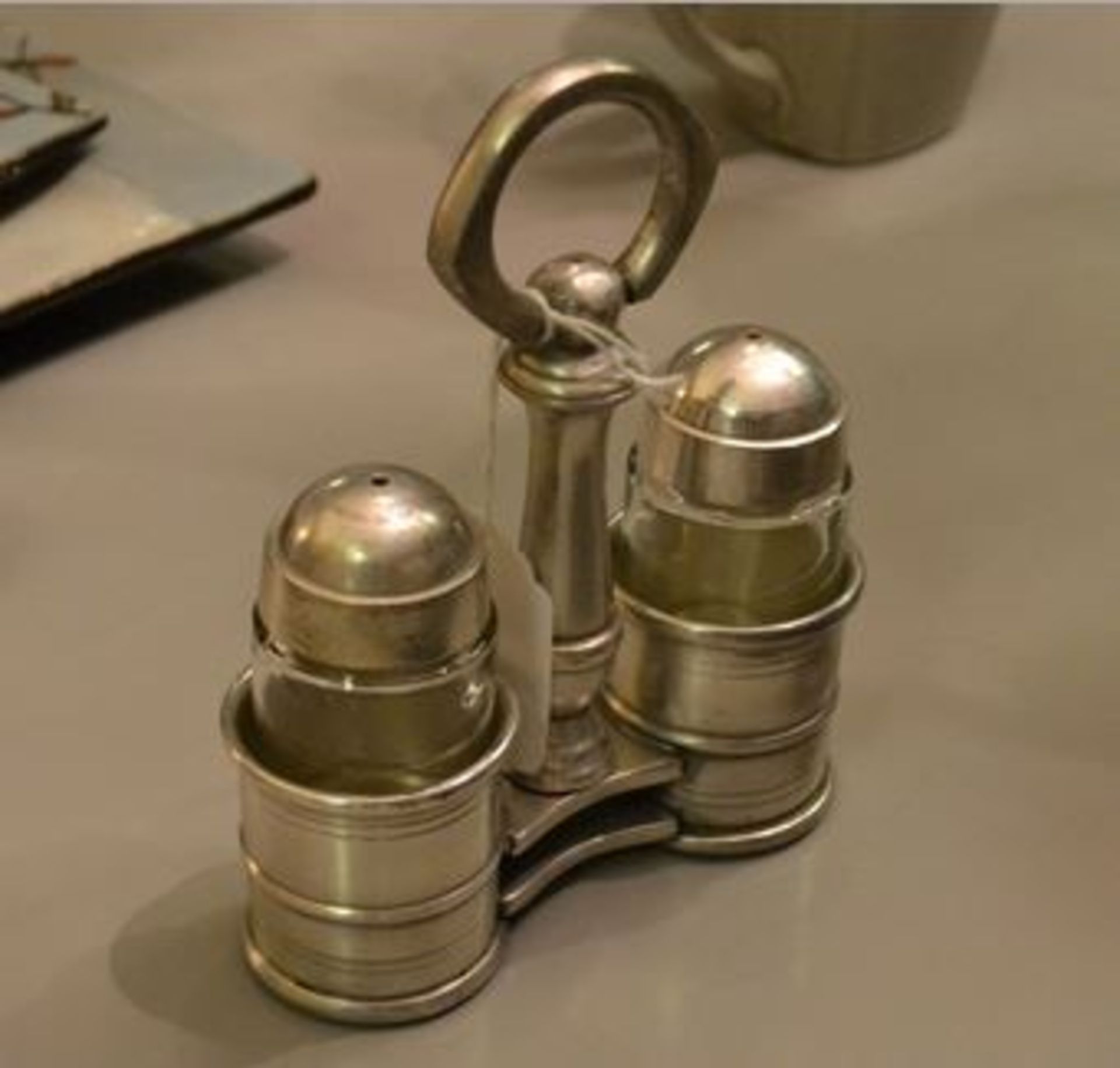 4 x Antique Style Pewter Salt & Pepper Cruet Set, Boxed - RZY007 Boxed