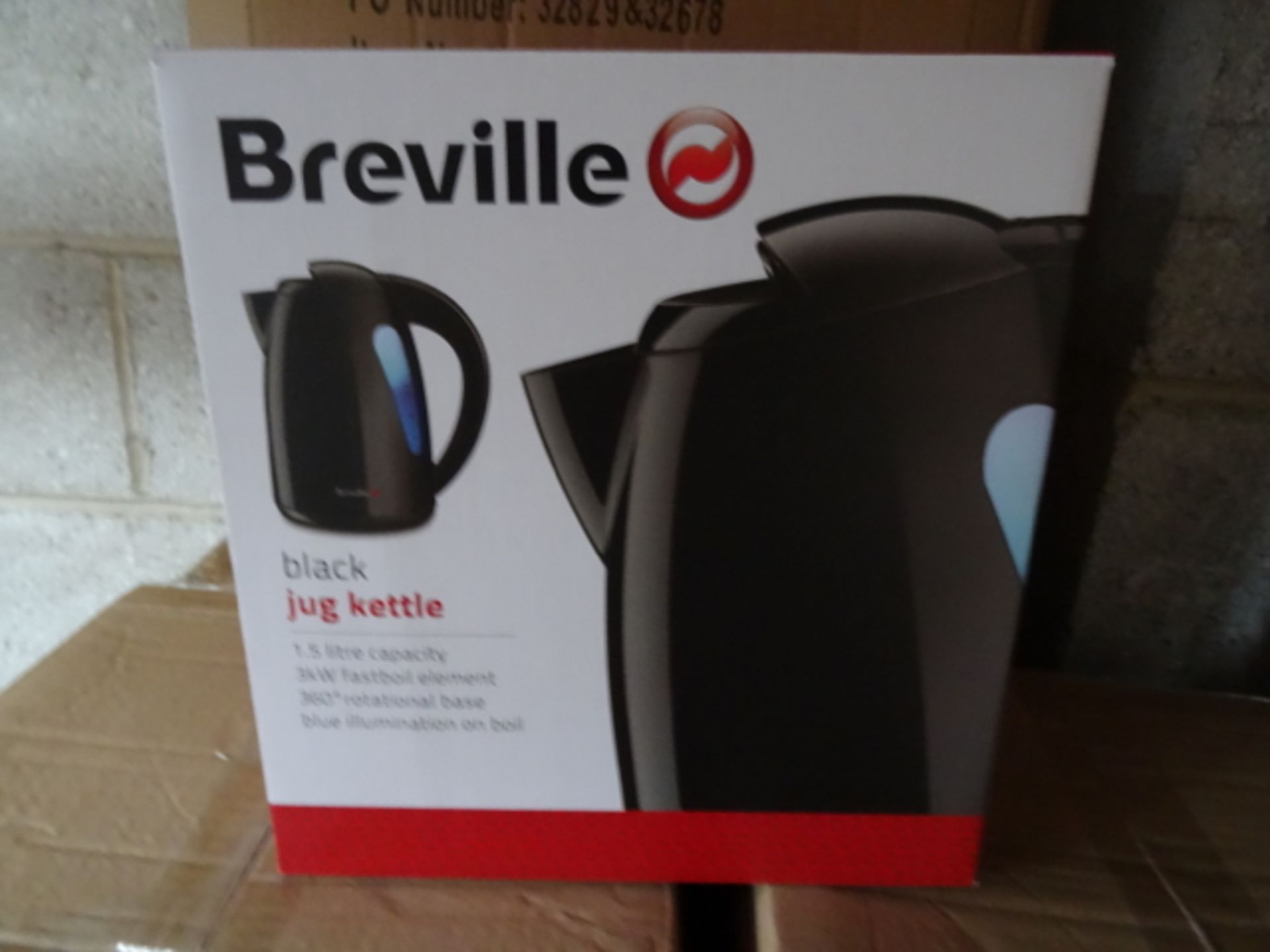 6 x BREVILLE 1.5L 3KW Fastboil jug kettles, BRAND NEW AND BOXED. 360 degree rotational base, blue