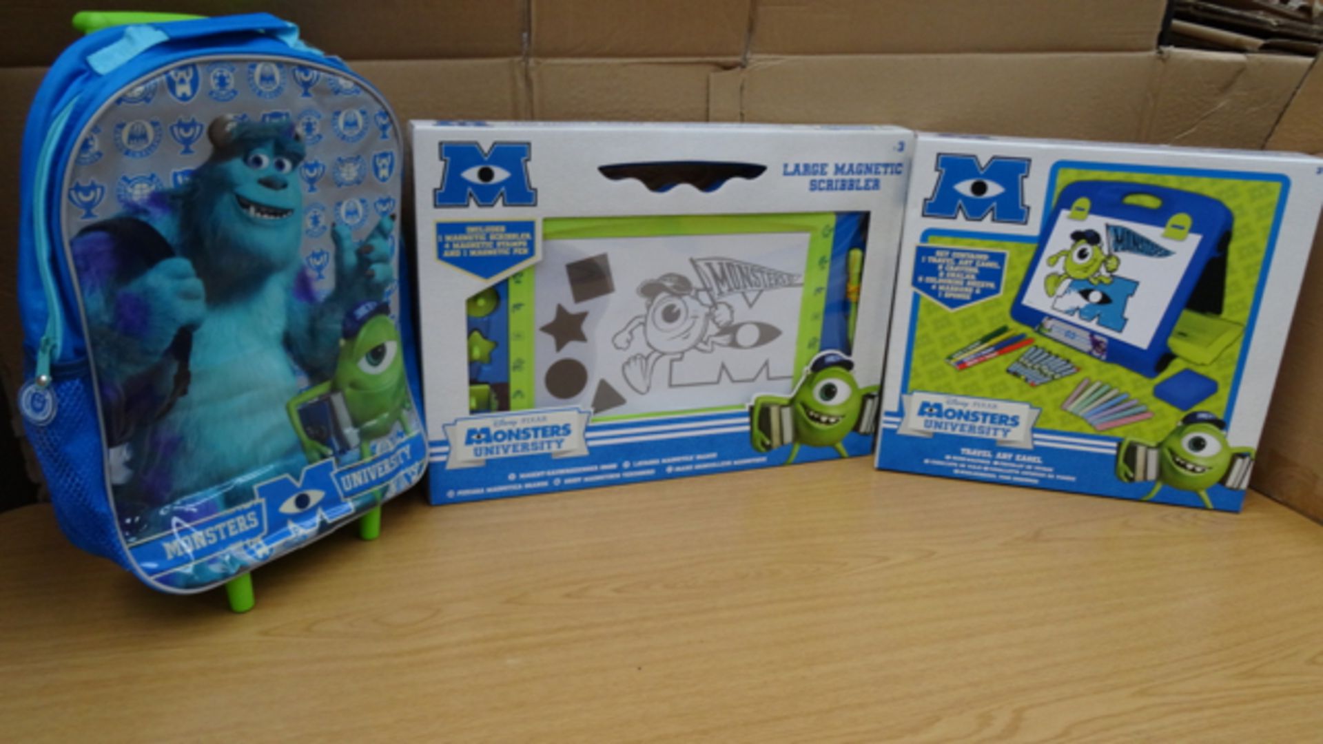 Christmas Toy Selection - 3 Items to include: 1 x Monsters University 5 piece luggage set, 1 x