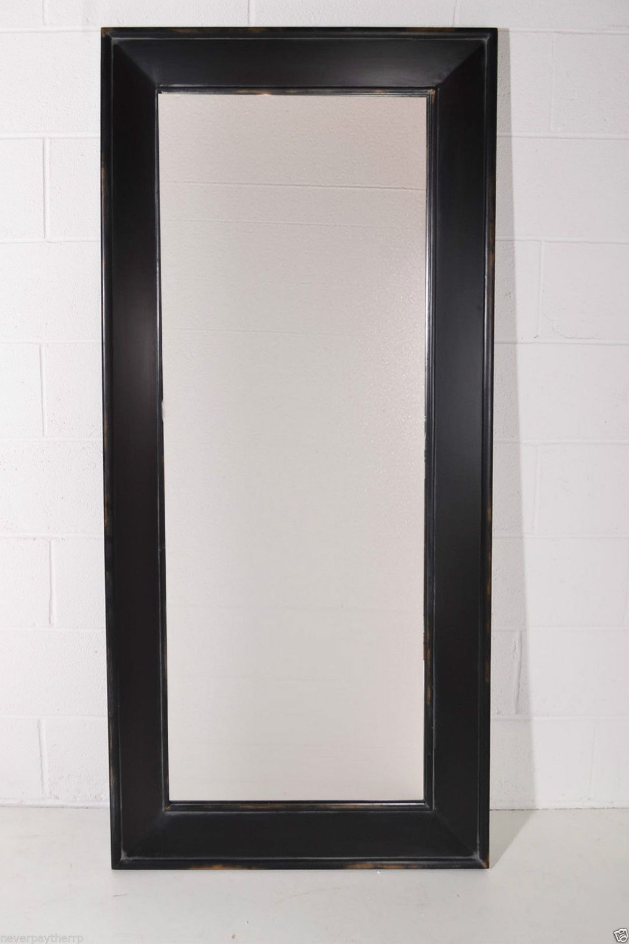 NEW Huge Noir Black Rectangular Mirror, Shabby Chic MPN 13558 RRP £350 New & boxed perfect stock. - Image 3 of 4