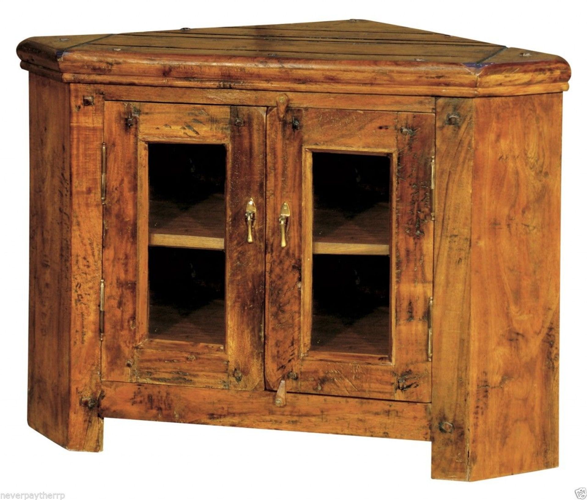 NEW Granary Corner TV Cabinet Entertainment Unit. Solid Acacia Wood Product code AB120 Retails at £