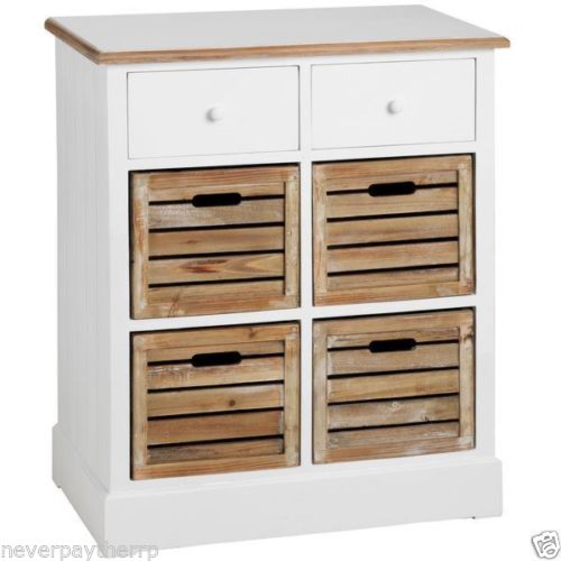 NEW Hampshire 6 Drawers Storage Unit / Chest, White Distressed Country Shabby 13705 RRP £241 New &