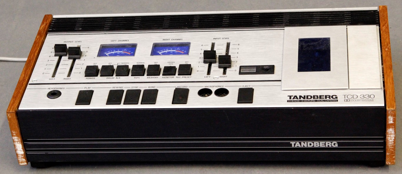 A Tandberg TCD 330 Cassette Tape Recorder. Manufactured by Tandberg Radio Factory, Norway 1977-1978.