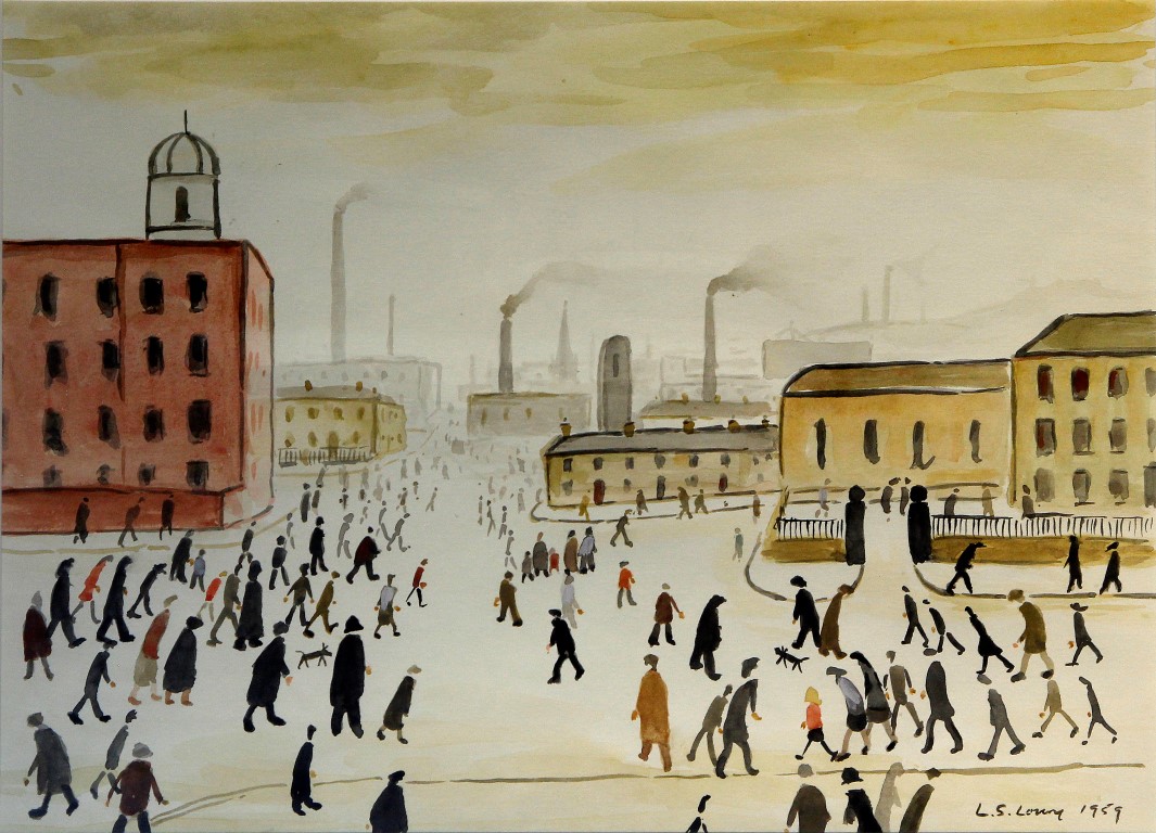 Attributed to Laurence Stephen Lowry R.A. (British 1887-1976), 'Untitled, (street scene),