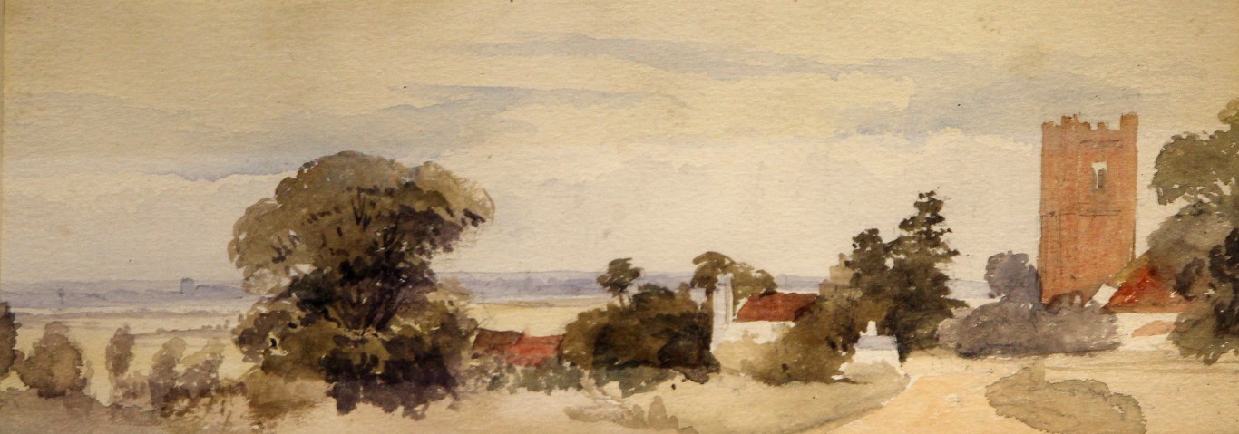 English School (late 19th / early 20th century) - 'Near Richmond', watercolour, approx. 12 x 31
