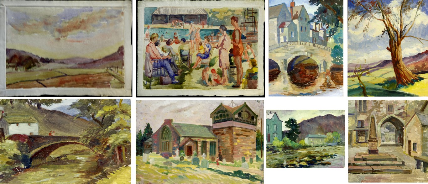 Charles Holmes (1888-1954)- a folio of twenty nine framed oils and watercolours , to include '
