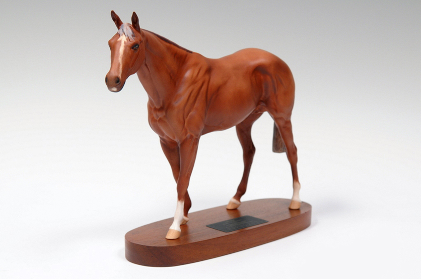 A BESWICK MODEL OF GRUNDY, from the Connoisseur Horses series number 2558 by Graham Tongue 28.