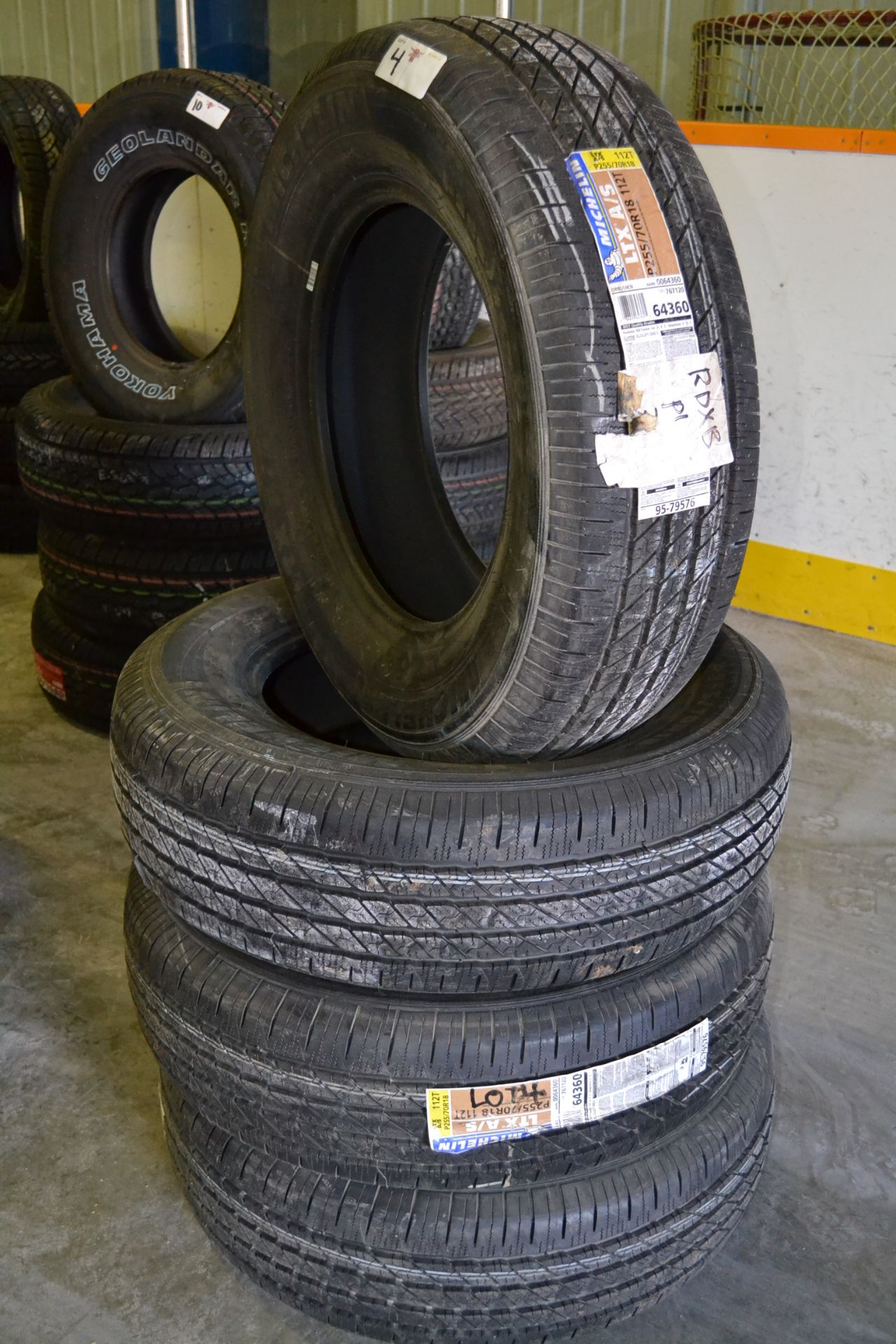 Michelin  part# 64630  size# :255-70-18  qty: 4 - Image 2 of 3