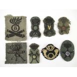 ITALY - 8 WW1 ITALIAN ARMY BADGES WWI Italian army badges including cap devices including 8th