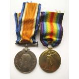 WW1 MEDAL PAIR OWEN ROYAL AIR FORCE British War medal and Victory Medal named to 79496  3AM EG