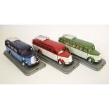 3x NZG 1:43 SCALE MERCEDES BENZ 1949 COACHES Type 3500. As new, boxed. (3)