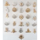 26 BRITISH ARMY STAYBRITE CAP BADGES Anodised cap badges. Corps including Pioneer, Tank, Pay,