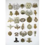 28 BRITISH ARMY CAP BADGES A good mixed lot (Contains restrikes)