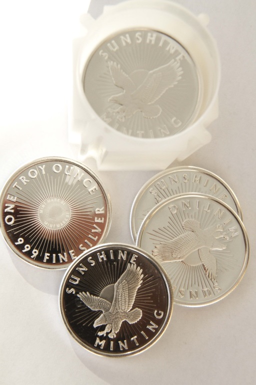 20x SUNSHINE MINT 1oz .999 FINE SILVER COINS A tube containing twenty one ounce rounds by the - Image 3 of 3