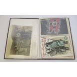 A SMALL LOT OF THIRD REICH PERIOD POST CARDS 11 postcards and 12 photographs contained in an album