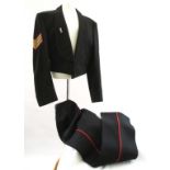 POST 1953 REME SNCO'S MESS DRESS UNIFORM All black cloth with red silk liner. Gilt bullion chevrons.