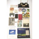 LOT OF ZEPPELIN COLLECTIBLES Including Graf Zeppelin Weltreise game, playing cards, stereoscopic