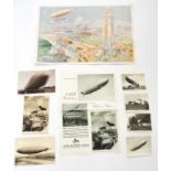 GRAF ZEPPELIN AIRSHIP PHOTOGRAPHS & POSTCARDS A small lot of original photographs (4) and