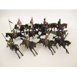 BRITAIN'S DIE CAST TOY FIGURES MOUNTED  Small quantity of die cast mounted figures including 4x