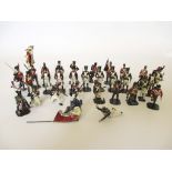 30 SOLID CAST WHITE METAL TOY SOLDIERS WATERLOO PERIOD Hand painted white metal soldiers. Each