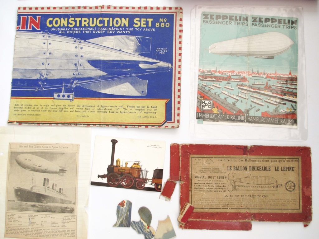 LOT OF ZEPPELIN COLLECTIBLES Including Graf Zeppelin Weltreise game, playing cards, stereoscopic - Image 5 of 7