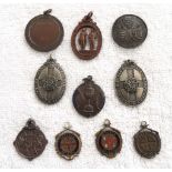 SMALL LOT OF RIFLE CLUBS SHOOTING MEDALS Early to mid 20th century bronze, brass and white metal