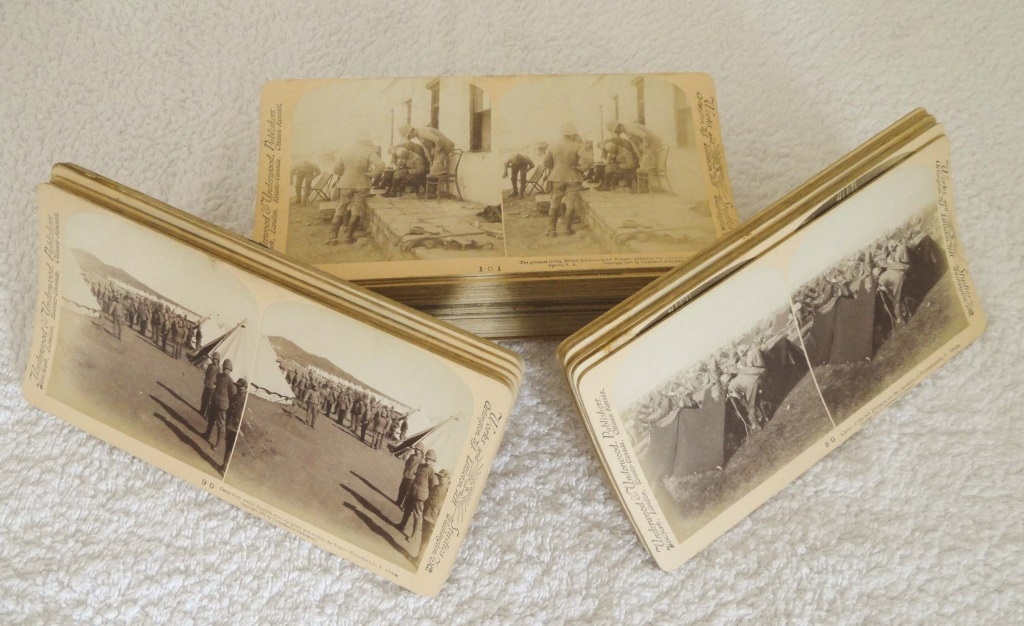 QUANTITY OF BOER WAR STEREOVIEW CARDS Underwood & Underwood Stereoview cards depicting scenes from