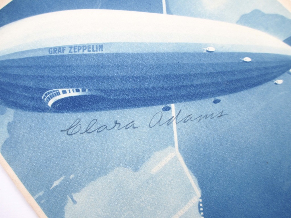 CLARA ADAMS SIGNED 1930's GRAF ZEPPELIN BOOKLET Clara Adams was a pioneer of commercial aviation - Image 3 of 3