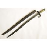 FRENCH BAYONET FOR THE CHASSEPOT RIFLE In it's steel scabbard.