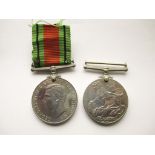 WW2 WAR MEDAL AND DEFENCE MEDAL Unnamed as issued.