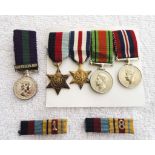 WW2 & LATER MINIATURE MEDAL LOT Including 1939/45 Star, France & Germany Star, National Service