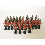 35 SOLID CAST WHITE METAL TOY SOLDIERS BRITISH C1900 AND WW1 Hand painted white metal soldiers. Each