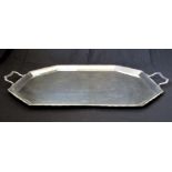 EDWARDIAN STERLING SILVER TRAY. 2588g Large, heavy silver tray. Sheffield marks (other marks