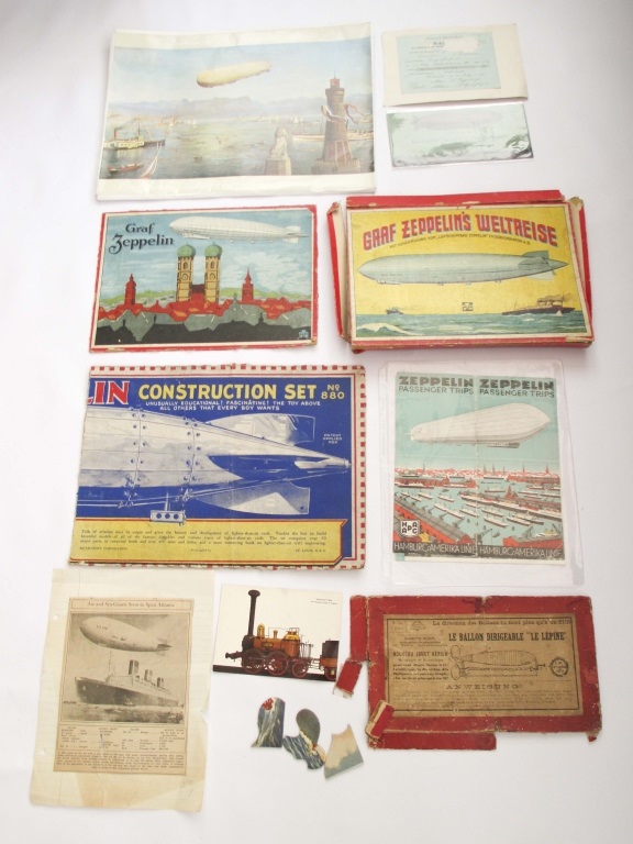 LOT OF ZEPPELIN COLLECTIBLES Including Graf Zeppelin Weltreise game, playing cards, stereoscopic - Image 4 of 7