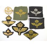 SWEDEN - 8 SWEDISH AIR FORCE BADGES INCLUDING OFFICERS Swedish Air Force Officer's cap devices and